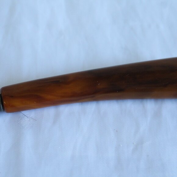 Vintage Cake Cutter Server Bakelite Handle Caramel Butterscotch No Markings 10" - Picture 3 of 8